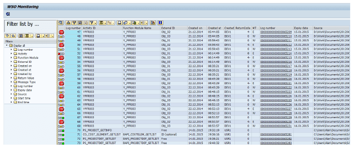 SEAzam - Monitoring - List folders